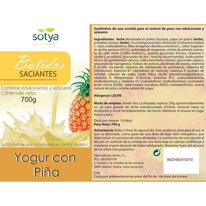 Sotya Pineapple Yoghurt Satiating Smoothie 700 g