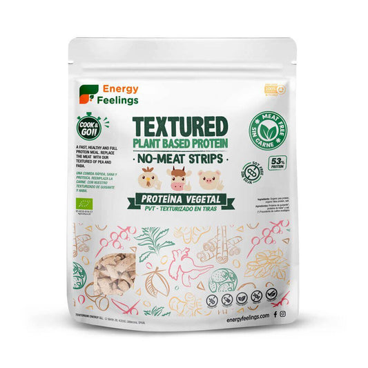 Texturerat vegetabiliskt protein (PVT) Ekologiska köttfria strimlor 400 g