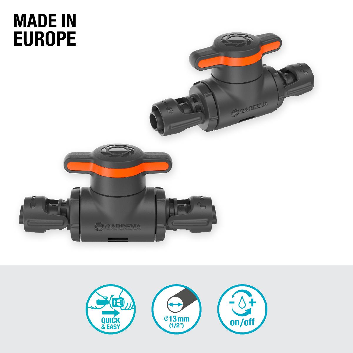 Valvola di chiusura/regolazione 13 mm (1/2") Microdripsystem Gardena