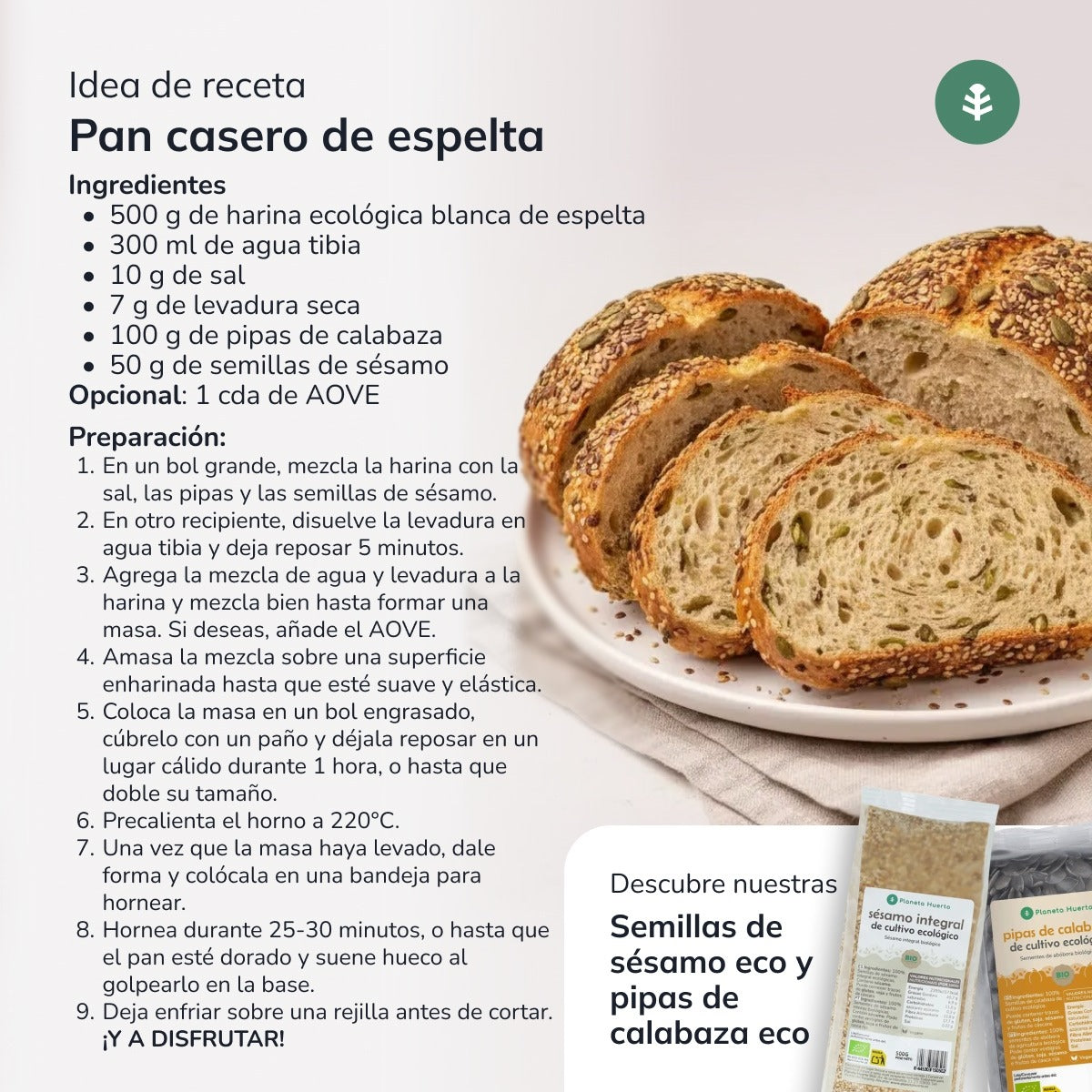 Vitt speltmjöl Eco Planeta Huerto 5 kg