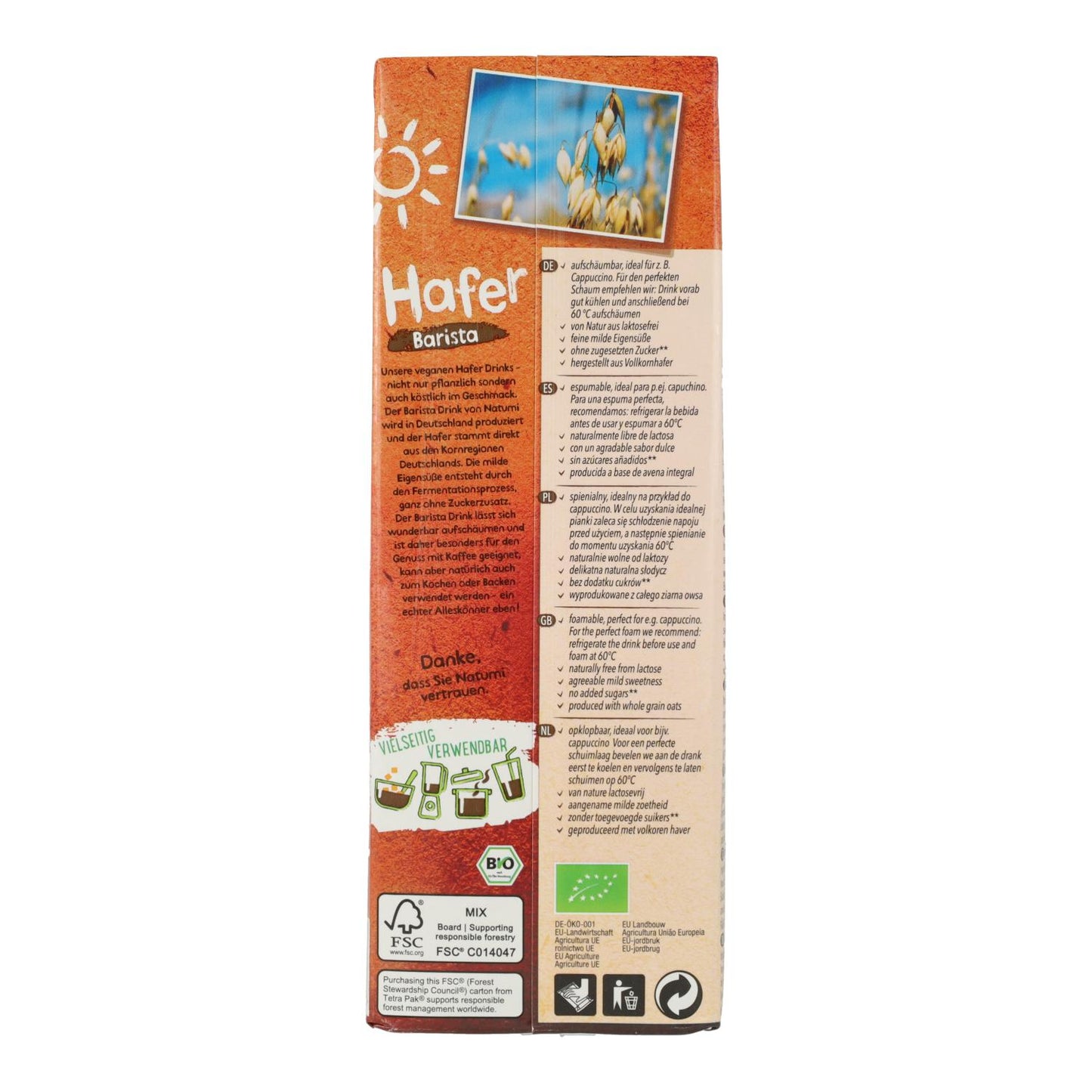 Bio-Haferdrink Barista Natumi 1 l