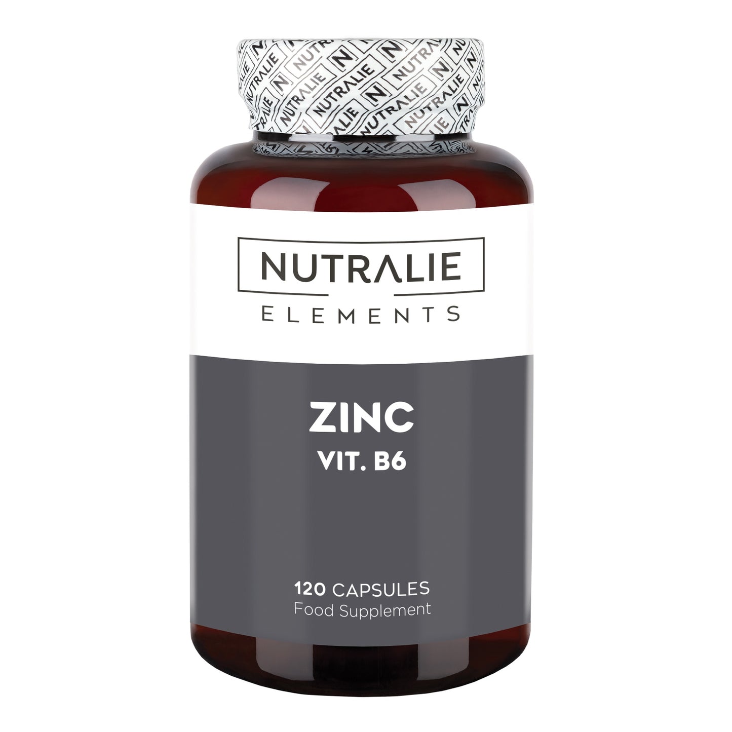 Nutralie Zinc avec vitamine B6 Acné Peau Cheveux Végétalien 120 gélules