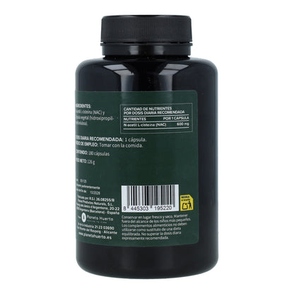 NAC 600mg Planeta Huerto 180 capsules