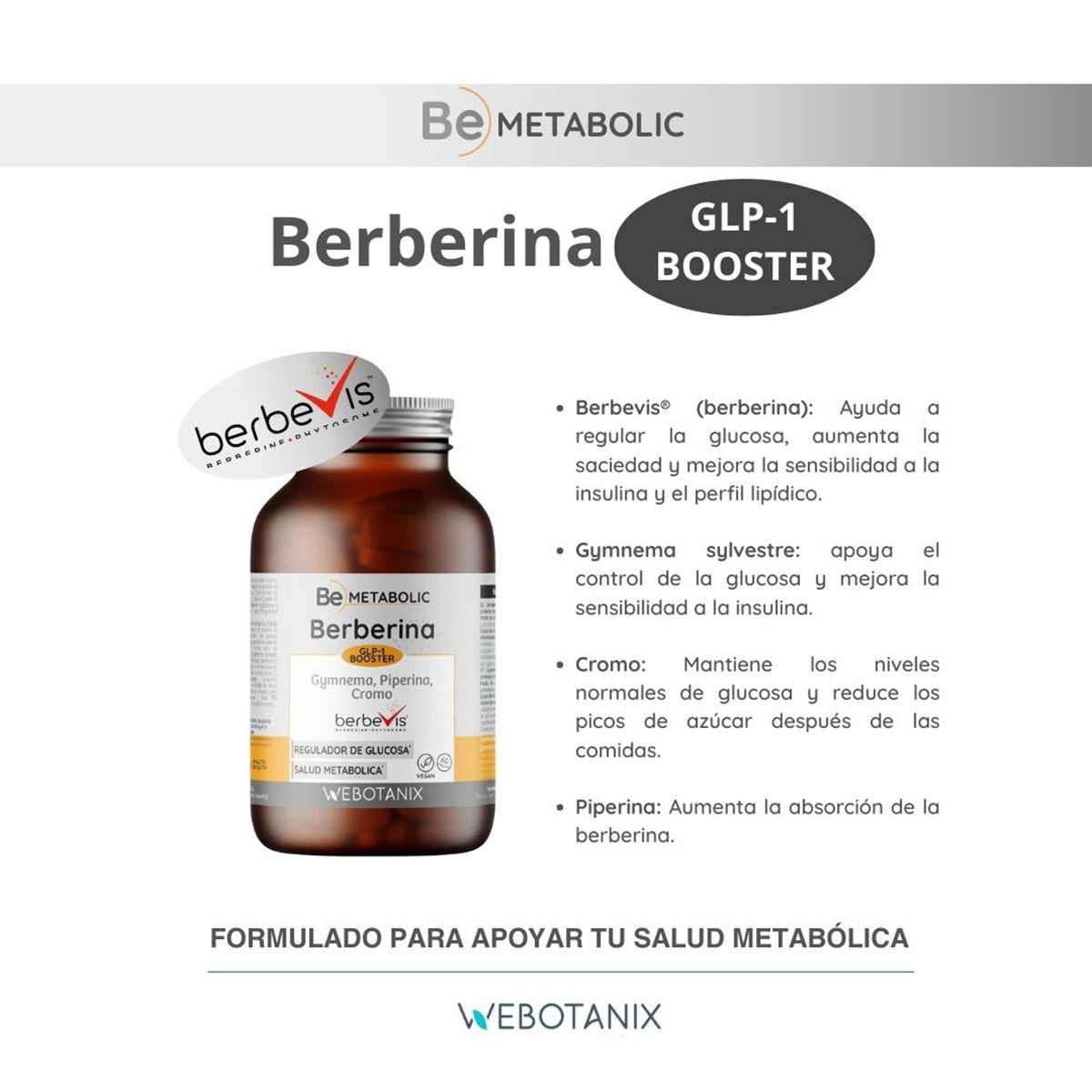 Berberine BeMetabolic WeBotanix 60 capsules