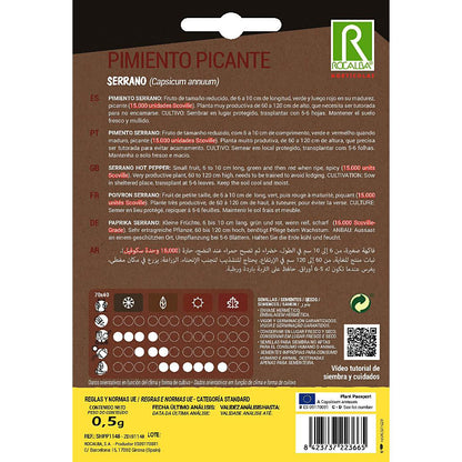 Serrano Rocalba starka chilifrön