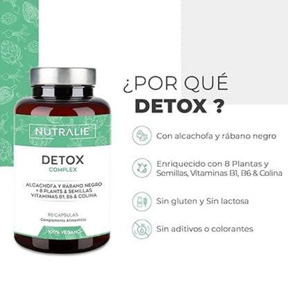 Nutralie Detox complex avec vitamines B1 + B6 et choline 90 gélules