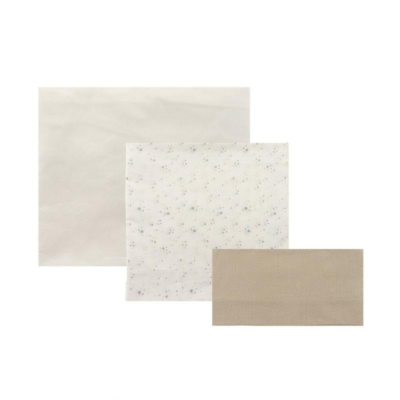 Cambrass Be Villa Green 3-piece mini cot sheet set