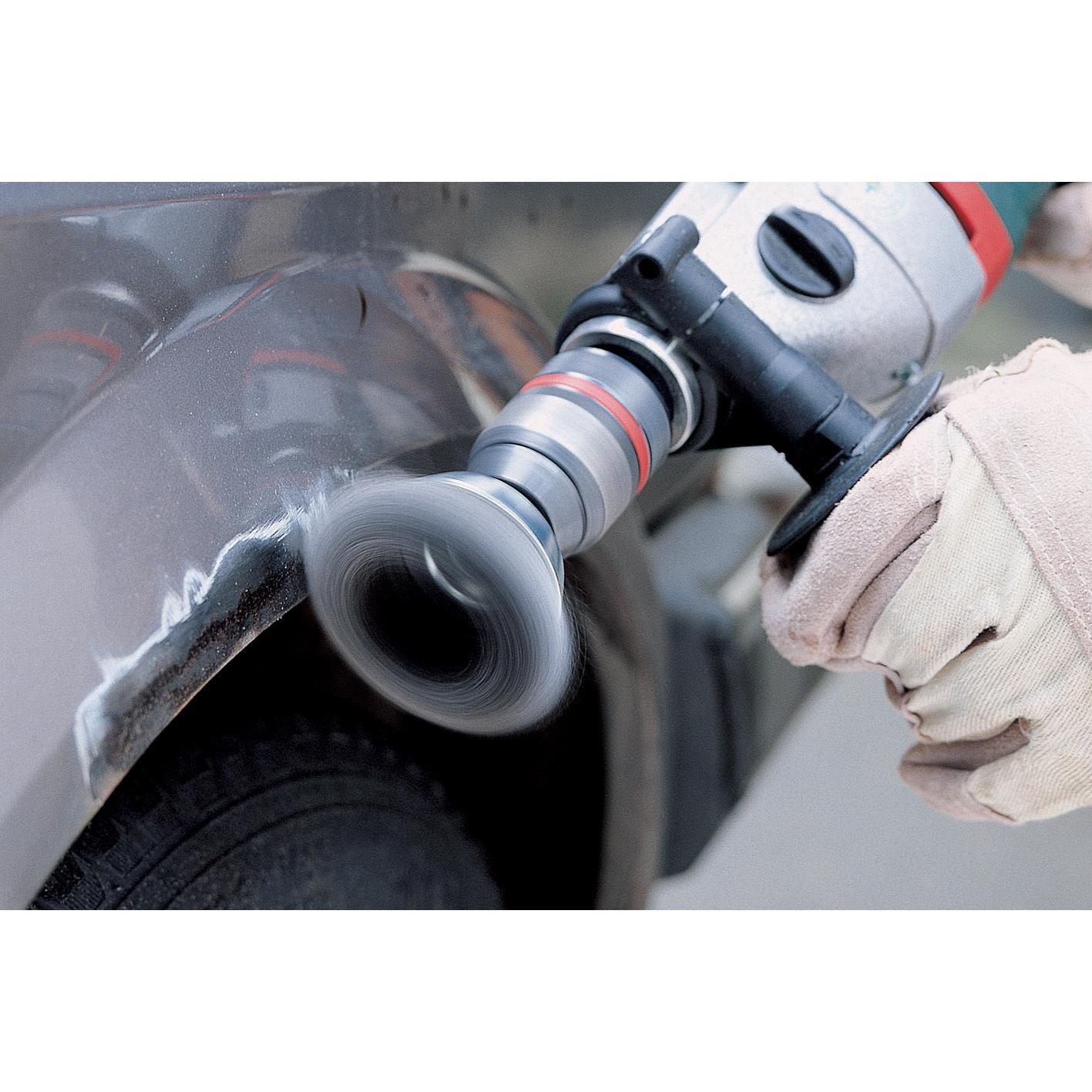 Cepillo metálico de copa para taladro vástago hexagonal 1/ 4" (6,35 mm) Ø 75 mm