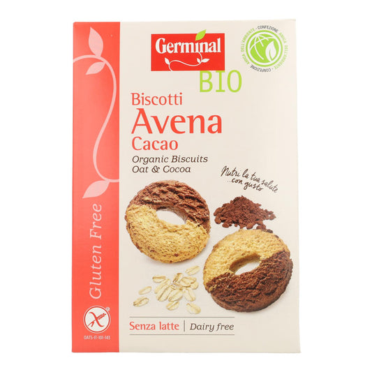 Glutenfria havrekakor med kakao Germinal Bio 250 g