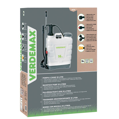 Professionell ryggsäcksspruta 16 l Verdemax