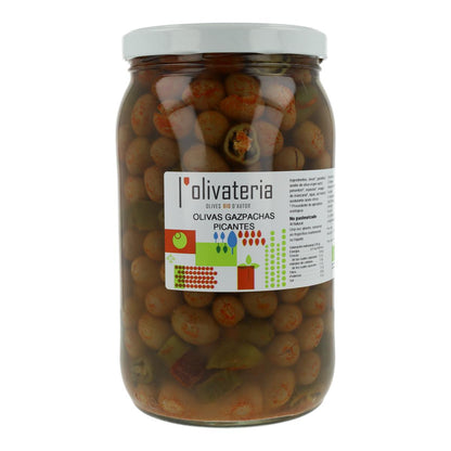 Olives pour gaspacha épicées, bio, Olivateria, 1,1 kg (en vrac)