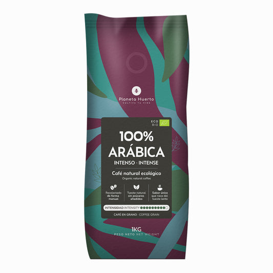 Planeta Huerto 1 kg Eco Intense 100 % Arabica-Kaffeebohnen