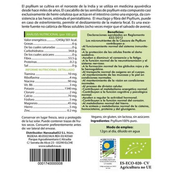 Buccia di psillio 200 g, Salud Viva
