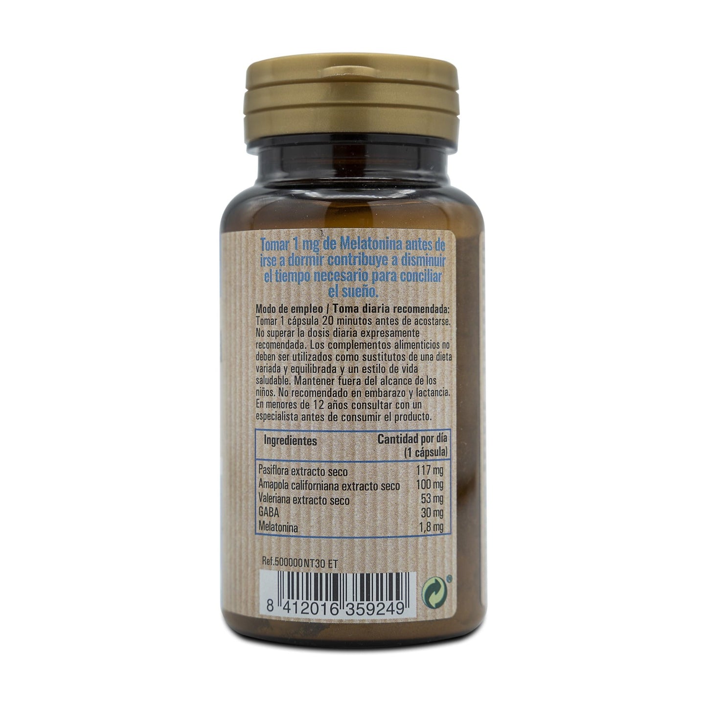 Melatonina + GABA, 30 capsule vegetali. NaturTierra