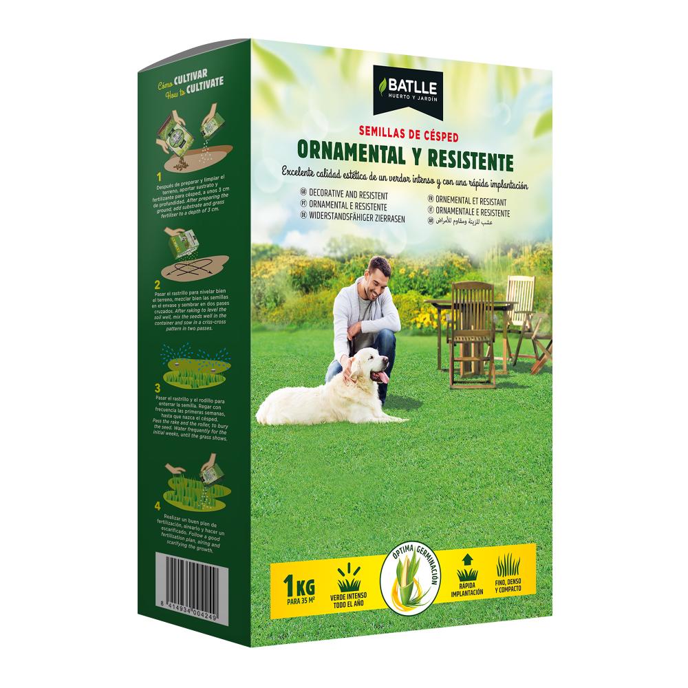Semi di prato ornamentale e resistente Batlle 5 Kg