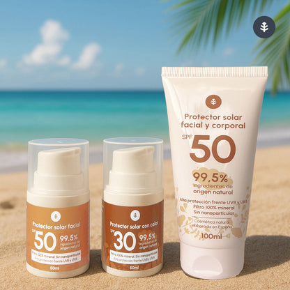 Crema de protección solar facial 100% mineral SPF50 Planeta Huerto 50 ml