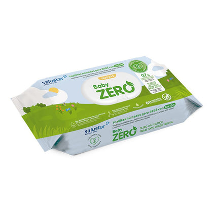 Pack 12 x Lingettes biodégradables pour bébés Salustar 60 unités