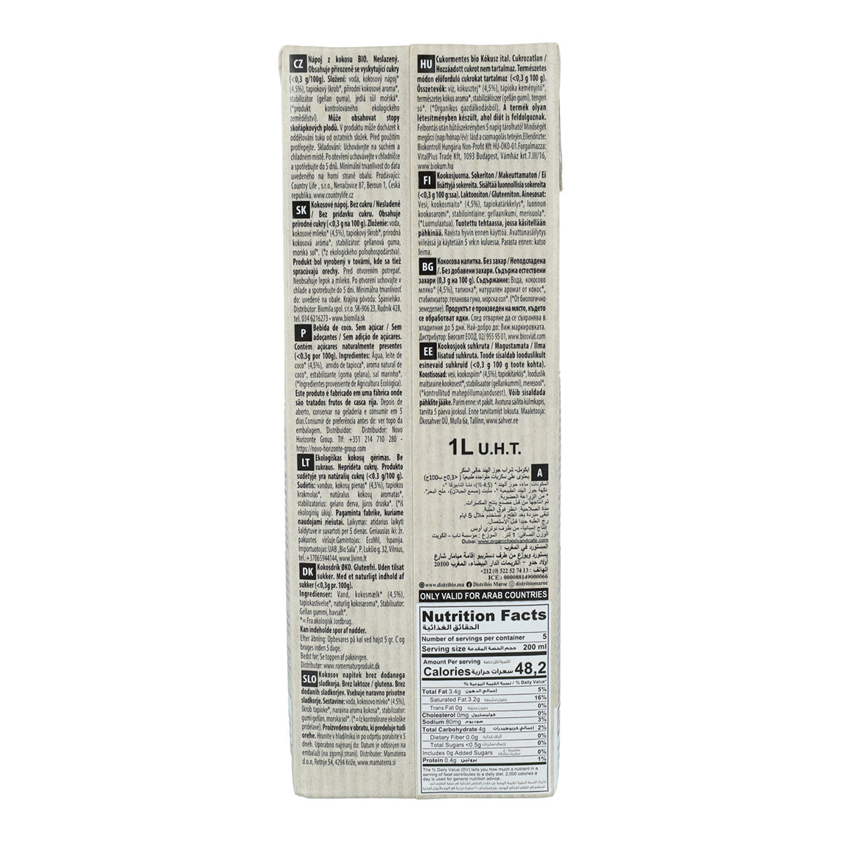 6er-Packung Classic Nature BIO Ecomil Kokosnuss-Gemüsegetränk 1 L