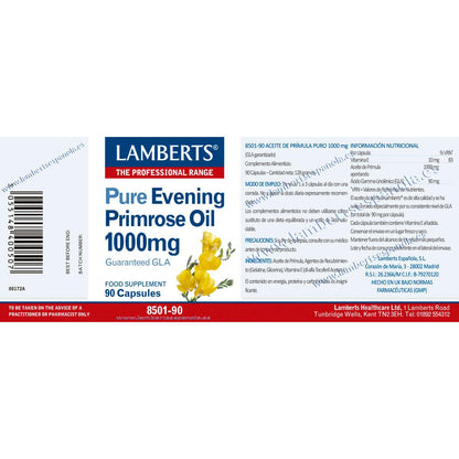 Huile d'onagre Lamberts 90 gélules