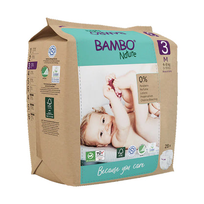 Zestaw pieluch Bambo Nature rozmiar 3 (4–8 kg), 3 x 28 sztuk