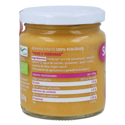 Smileat Organic Turkey and Vegetables Jar +6 months, 230 g