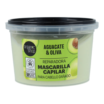 Masque capillaire réparateur express à l'avocat et à l'olive Organic Shop 250 ml