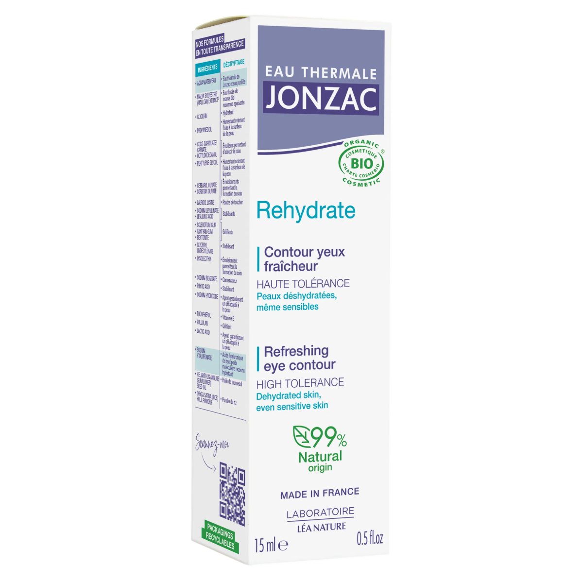 Krem nawilżający pod oczy Rehydrate Eau Thermale Jonzac 15 ml