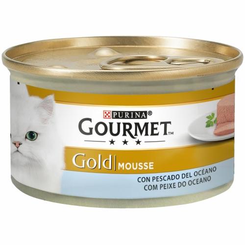 24-pack GOURMET GOLD Mousse våtfoder fisk från havet 85 g