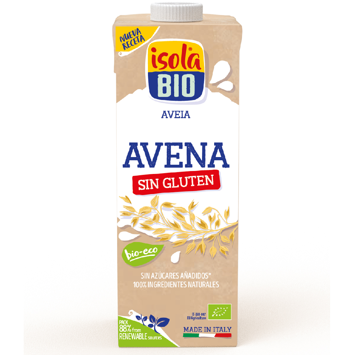 Boisson à l'avoine BIO sans gluten Isola Bio 1 L