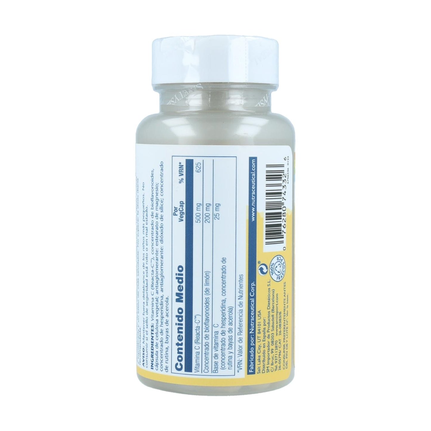 Reacta C 500 mg Solaray, 60 kapslar