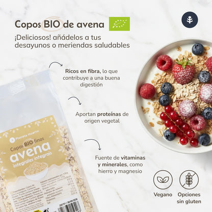Copos de avena finos Sin Gluten ECO Planeta Huerto 1,5 kg