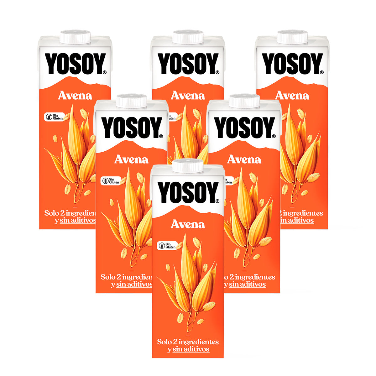 Confezione da 6 bevande di avena senza glutine YOSOY 1L