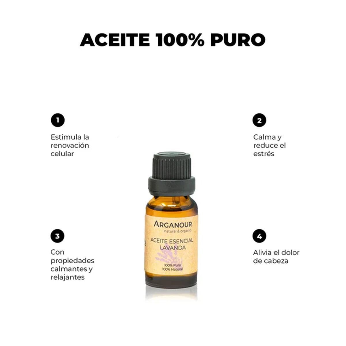 Olio essenziale di lavanda 100% puro Arganour 15 ml