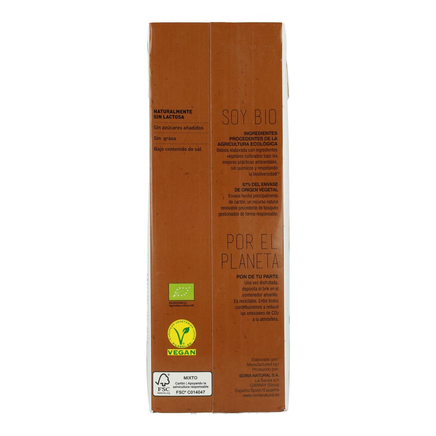 Pakket 6 x Haverdrank met cacao BIO Soria Natural  1 L
