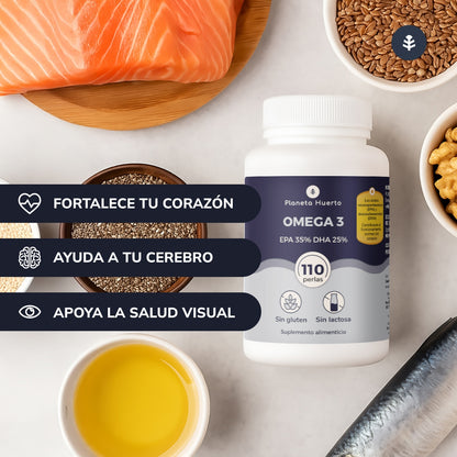 Confezione 2x Omega 3 EPA 35% DHA 25% Planeta Huerto 110 Perle