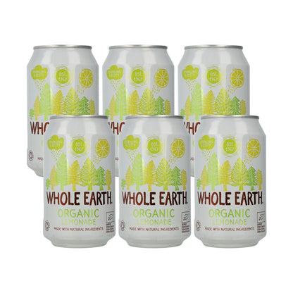 Pack de 6 bouteilles de limonade bio, 330 ml. Whole Earth