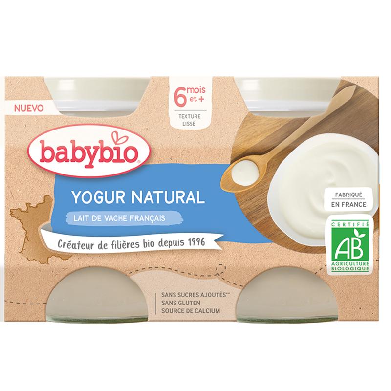 Natural Yoghurt with Organic Cow's Milk, 2x130g. Babybio