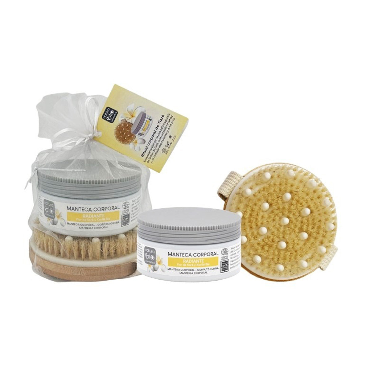 Pack Soins corporels Radiante + Brosse de massage NaturaBIO Cosmetics