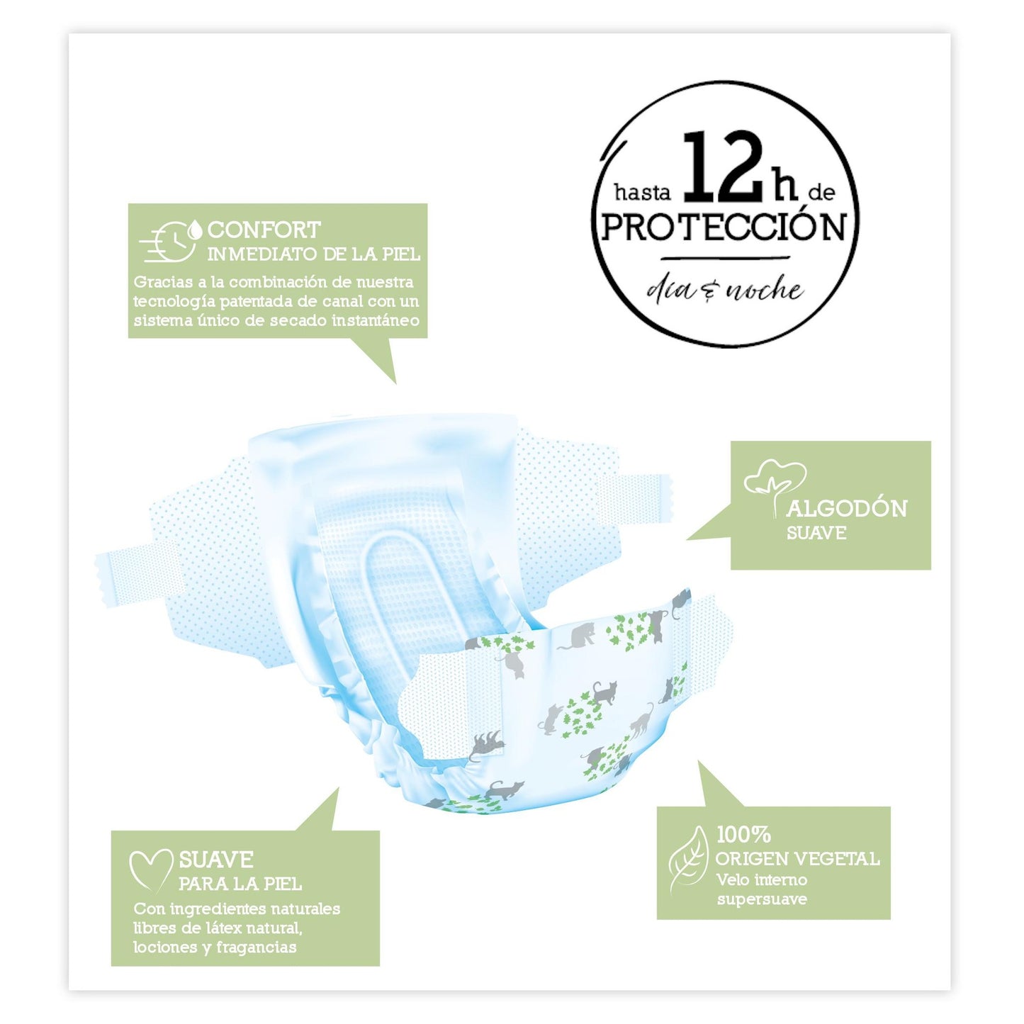 Moltex Pure & Nature T4 nappies (9-15 kg), 50 units