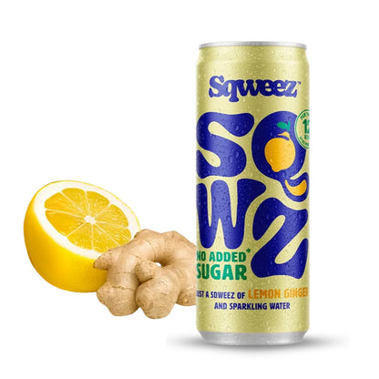 SQWZ low-calorie ginger lemon flavour drink 250 ml