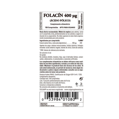 Folacin Folic Acid 250 capsules