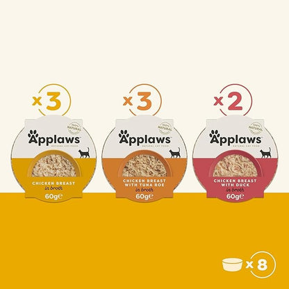Applaws Cat Multipack-Auswahl Huhn für Katzen 8x60 g