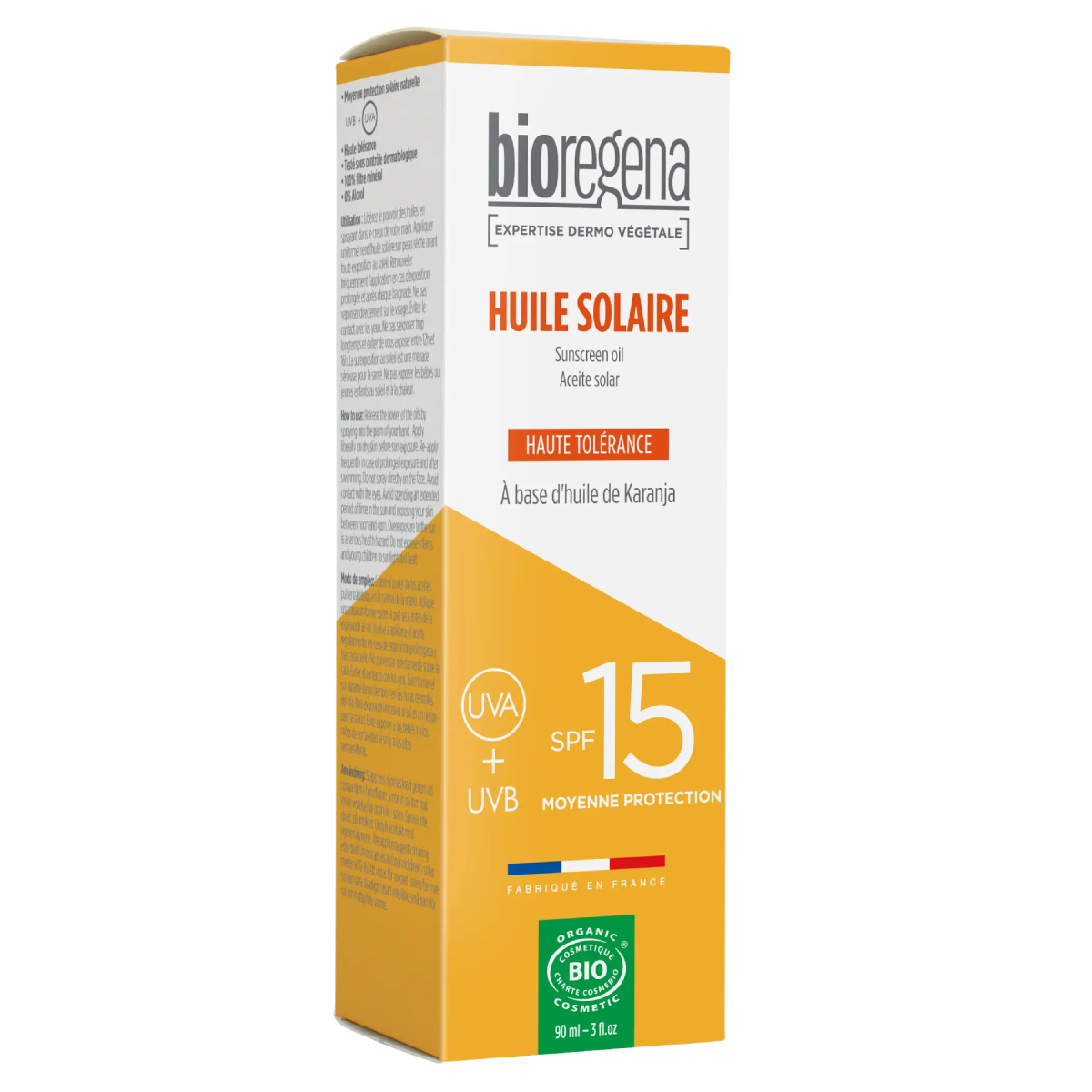 Hypoallergenes Sonnenspray SPF 15 von Bioregena, 90 ml