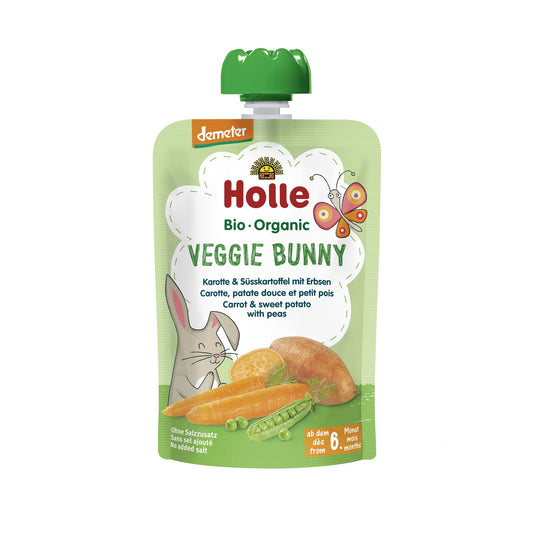VEGGIE BUNNY – Karotten, Süßkartoffeln und Erbsen (ab dem 6. Monat) Bio/Dem Holle 100 g