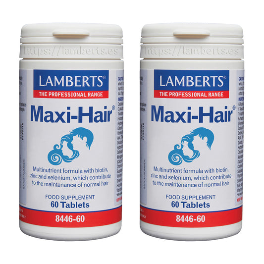 Pakket 2x  Maxi-Hair Lamberts  60 tabletten