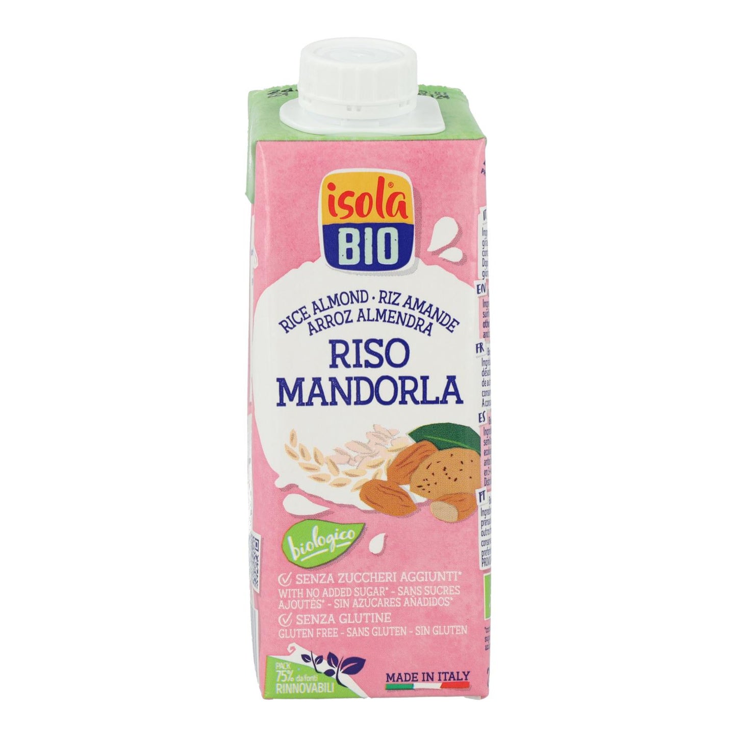 24er-Pack Bio-Reis- und Mandeldrink Isola BIO 250 ml