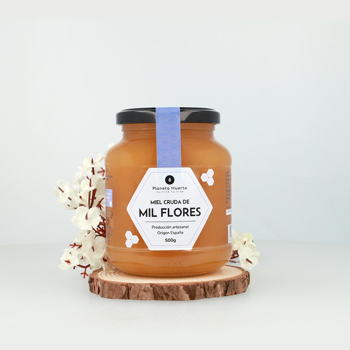 Miel brut de mille fleurs Planeta Huerto 500 g